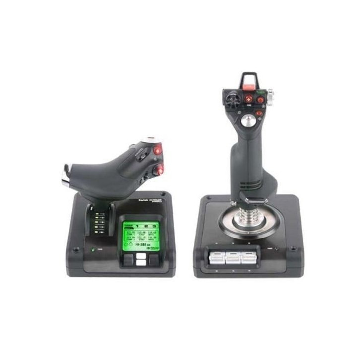 Logitech GX52 Profissional H.O.T.A.S. Part-Metal Throttle And Stick Simulation Controller