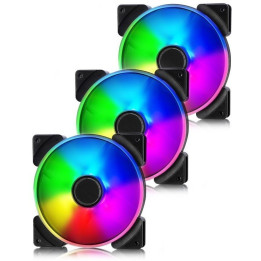 Pack 3 Ventoinhas Fractal Design Prisma AL-14 ARGB 140mm