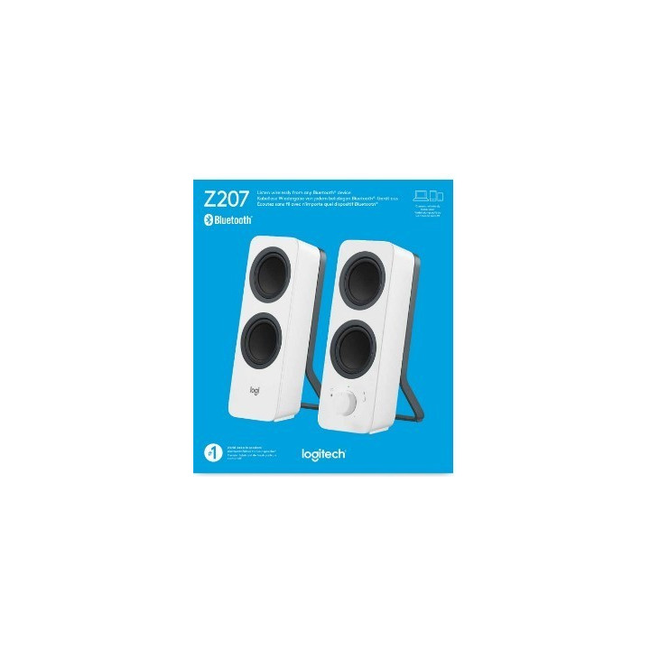 Logitech Z207 Stereo Colunas Bluetooth Branco 