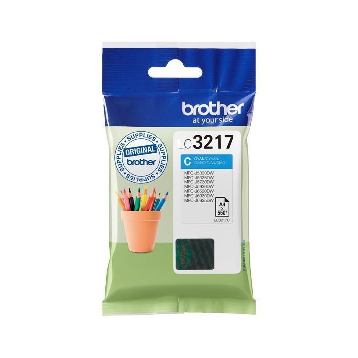 Brother LC 3217 Tinteiro de tinta Cyan 