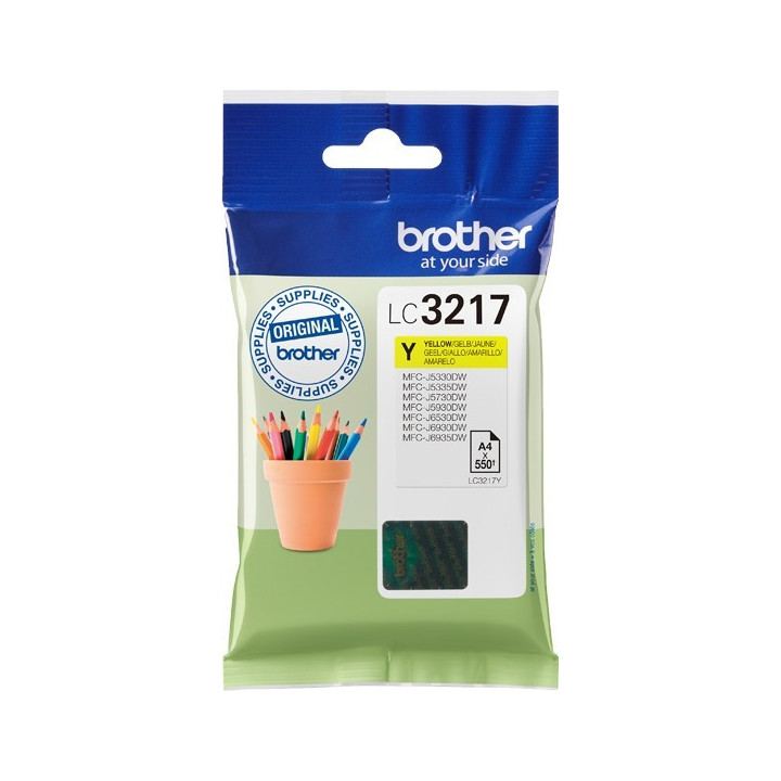 Brother LC 3217 Tinteiro de tinta amarelo 
