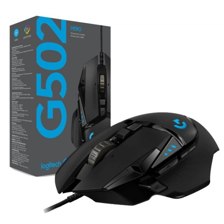 Rato Gaming Logitech Rato Gaming G502 HERO, Preto