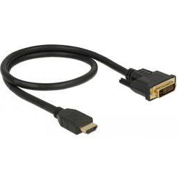 Delock Cabo HDMI/DVI 24+1 0.50m 