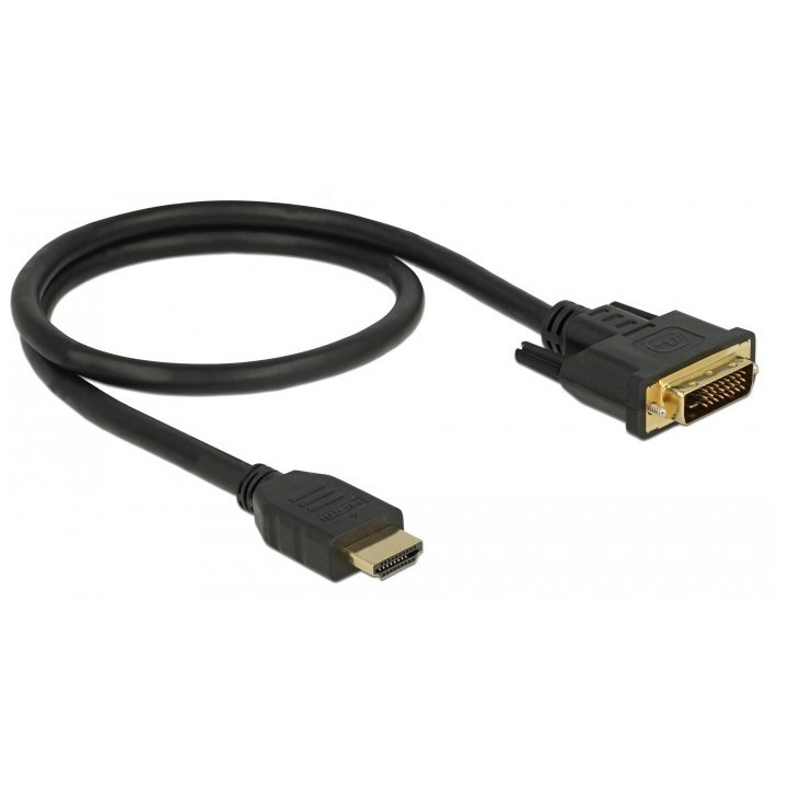 Delock Cabo HDMI/DVI 24+1 0.50m 