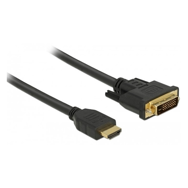 Delock Cabo HDMI/DVI 24+1 0.50m 