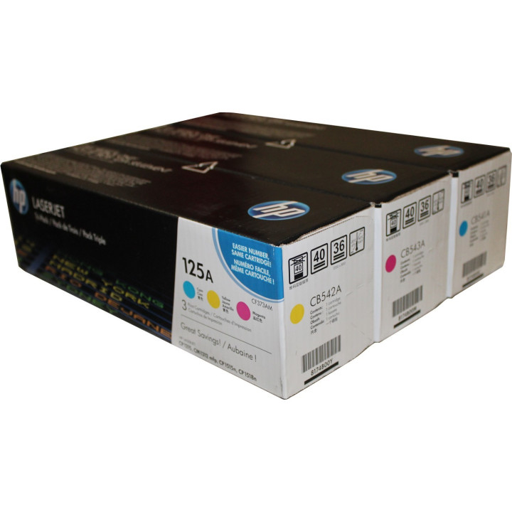 HP Pack de 3 Toners 125A Tri-Color (Amarelo / Magenta e CIano) 