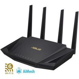 ASUS RT-AX58U - Router AiMesh AX3000 Dual Band WiFi 6 (802.11ax) 