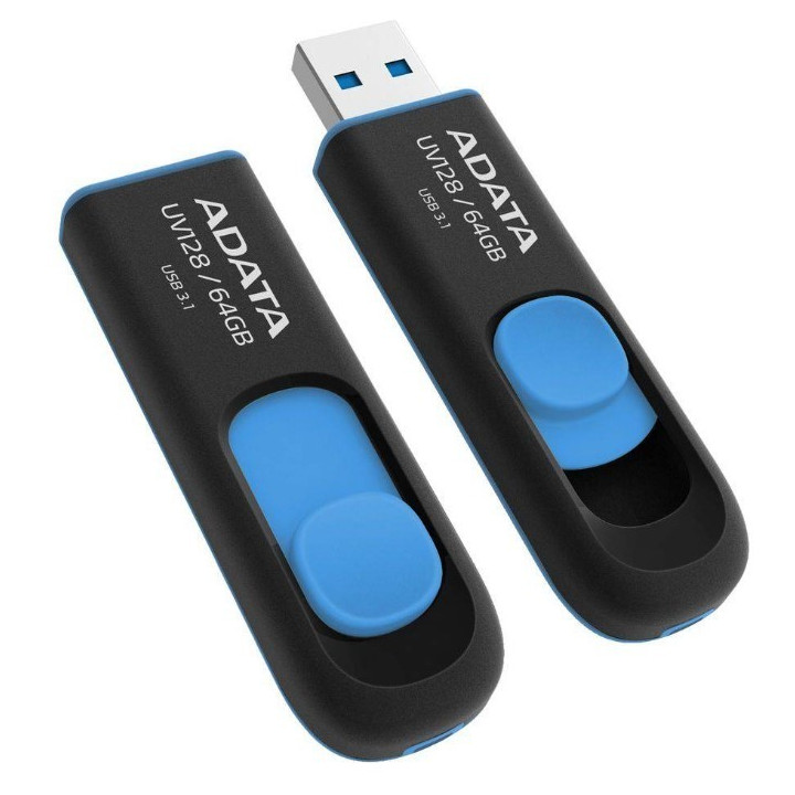 ADATA UV128 Pendrive 64GB USB3.0 Preto / Azul 