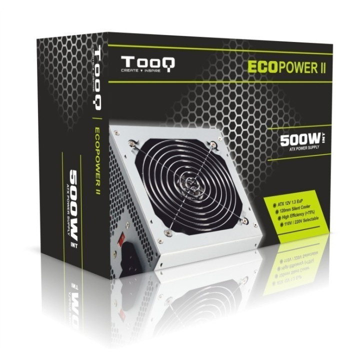 Fonte de alimentação Tooq Ecopower II ATX 500W (110/240V)